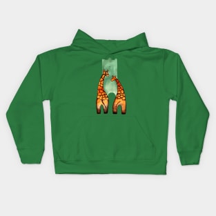 loving giraffes Kids Hoodie